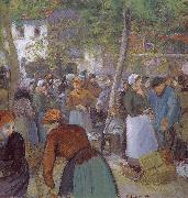 Camille Pissarro Market oil